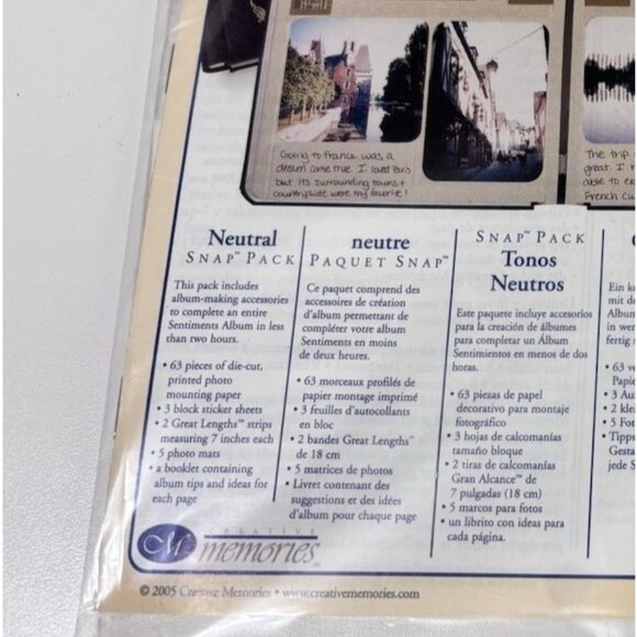 Creative Memories Snap Pack Neutral Colors Scrapbooking Cardmaking Paper Sticker - Picture 3 of 4
